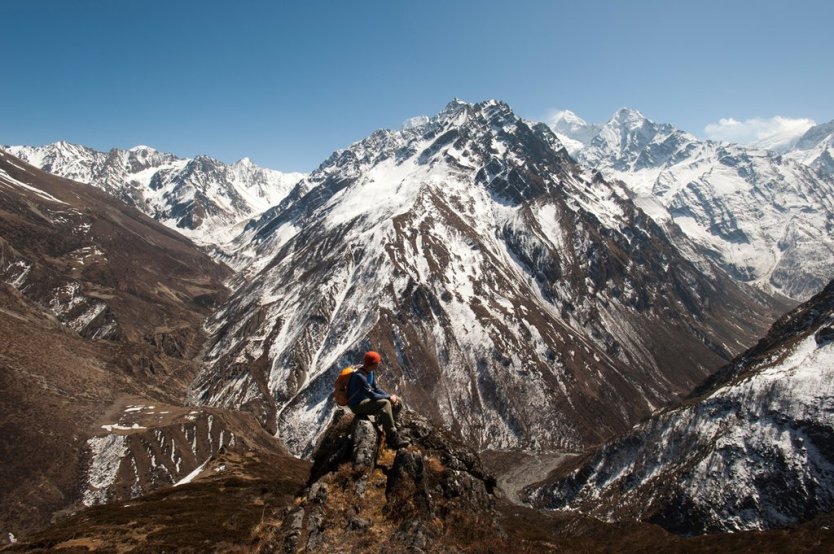 Manaslu Trek: Get Some Idea 6 Viewpoint above Mu Gompa in Tsum Valley with view on backside of Ganesh Himal - Photo by Alex Treadway