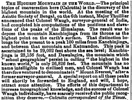 The Curious Case of Mount Everest: A Name Not Meant to Be 2 The peak, which the British had previously referred to as Peak XV, was officially renamed Everest in 1865.