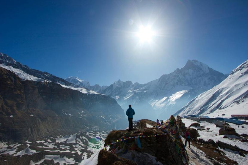 Discover the Top 5 Trekking Destinations in June Nepal 2 people hiking in himalaya mountains