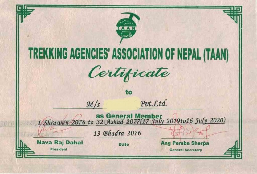 How to Choose the Best Travel Agency In Nepal 2024? 2 Travel Agency: TAAN Certificate